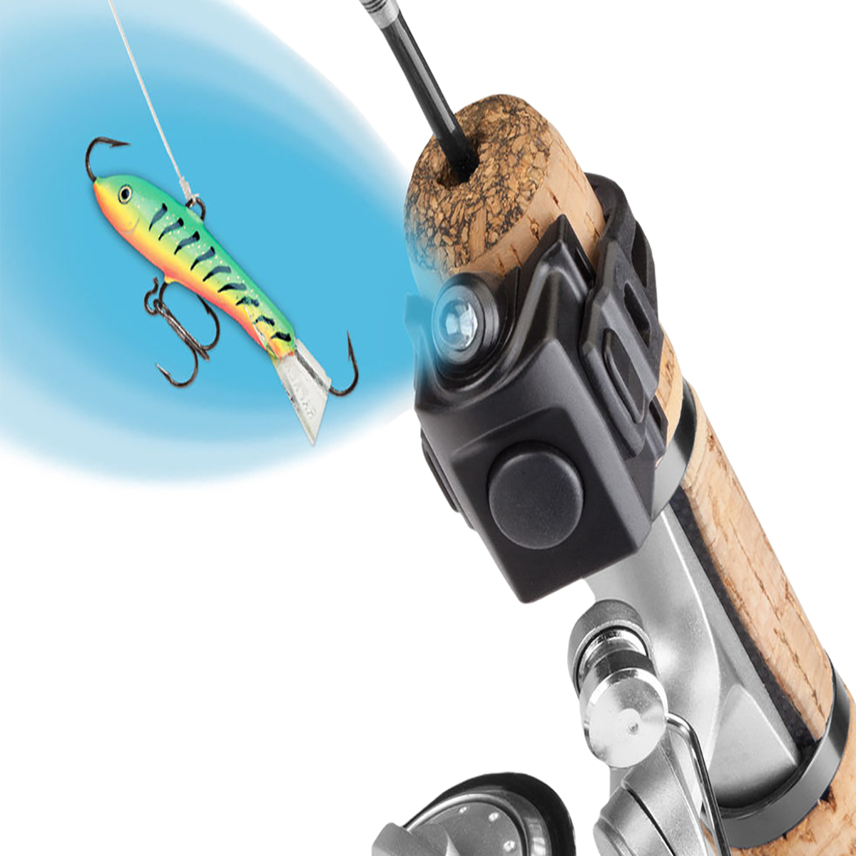 Rapala Charge 'N Glow LED Light Lure Charging Fishing Rod Mount Black